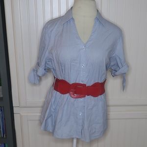 Venezia Blue Strip Button Down 18/20